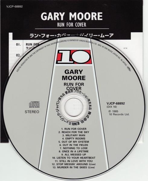 cd & Japanese sheet, Moore, Gary  - Run For Cover